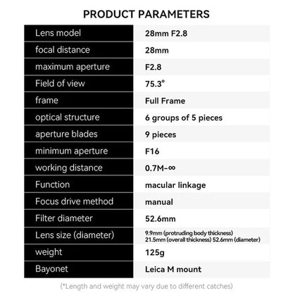 Brightin Star | Lens | Leica M | 28mm F2.8 | Black Lacquer Ultra | Thin Pancake Lens