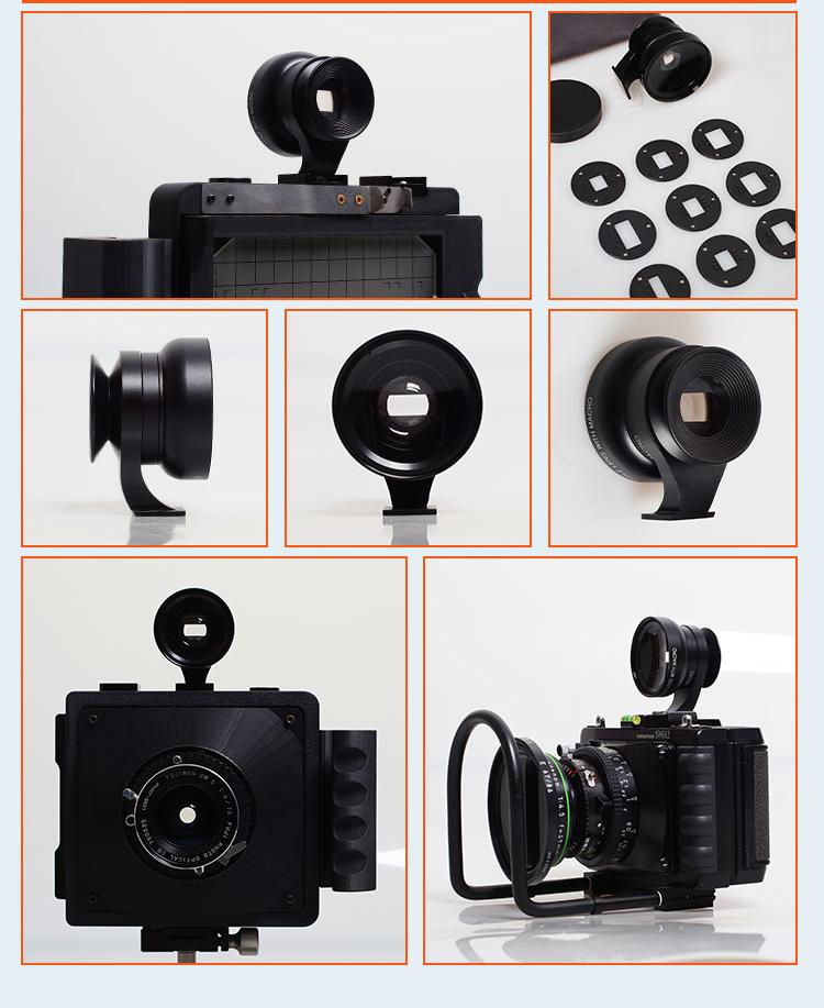 FOTOGO | Metal Optical Viewfinder | Cold/Hot Shoe for Rangefinder Cameras | Includes 21/28/35/50mm Framing Masks