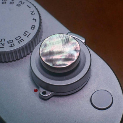 La Veritas Unique Natural Shell Hot Shoe Cover & Shutter Button For Leica & Ricoh